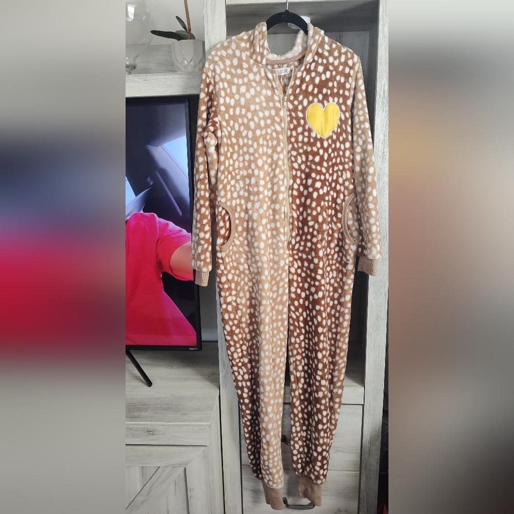 Printed Sweatshirt Jumpsuit SZ xs used good condition